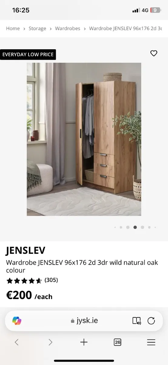 Jysk Jenslev Wardrobe - Image 1