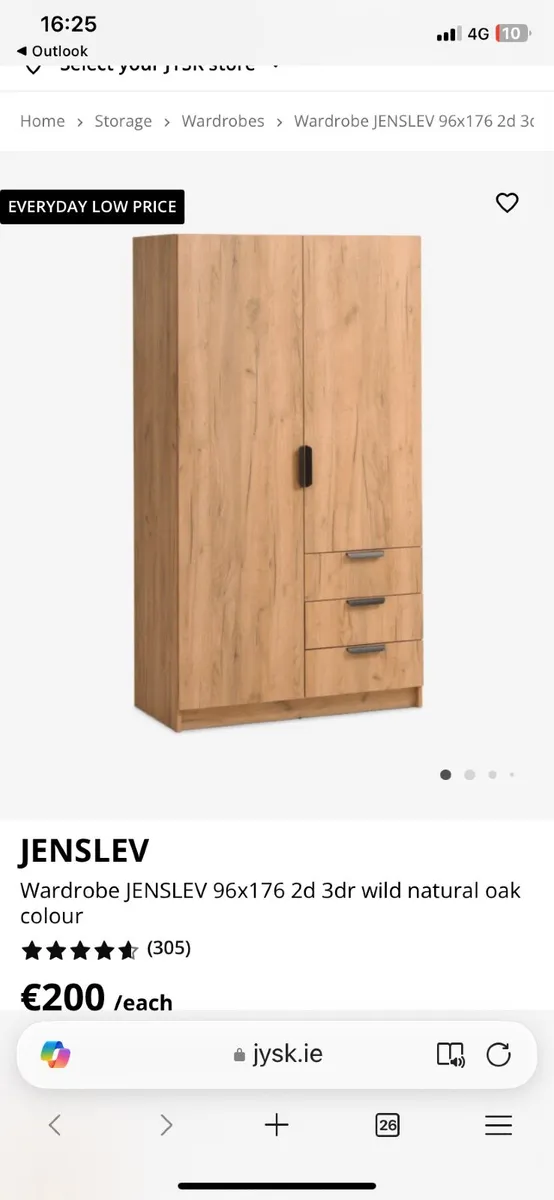 Jysk Jenslev Wardrobe - Image 2