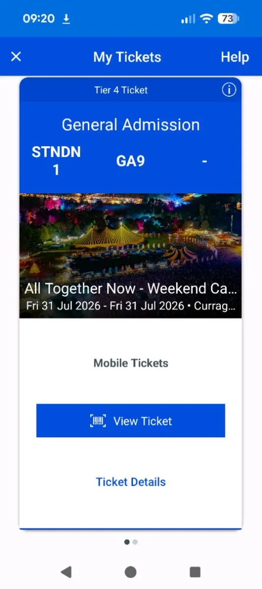 2 X All Together Now - ATN26 W/end Camping Tickets - Image 2