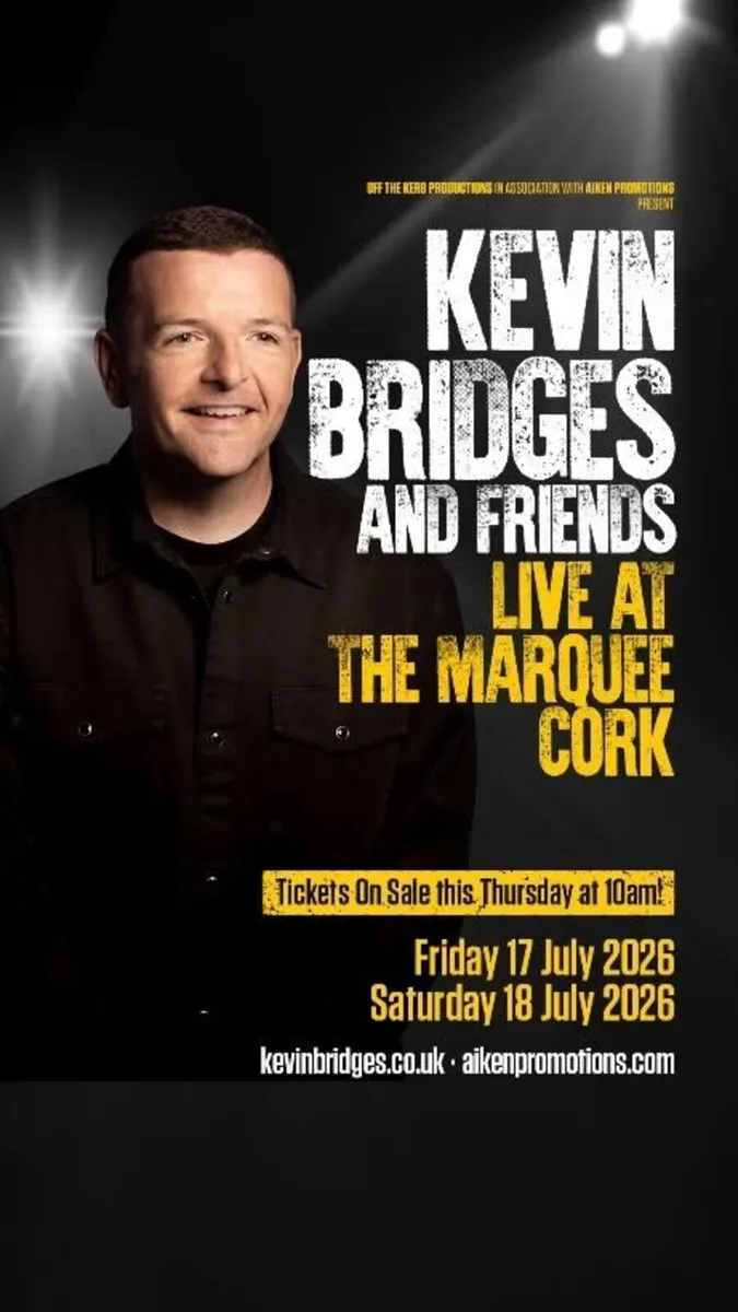 2 x Kevin Bridges Tickets  - Saturday 18th July