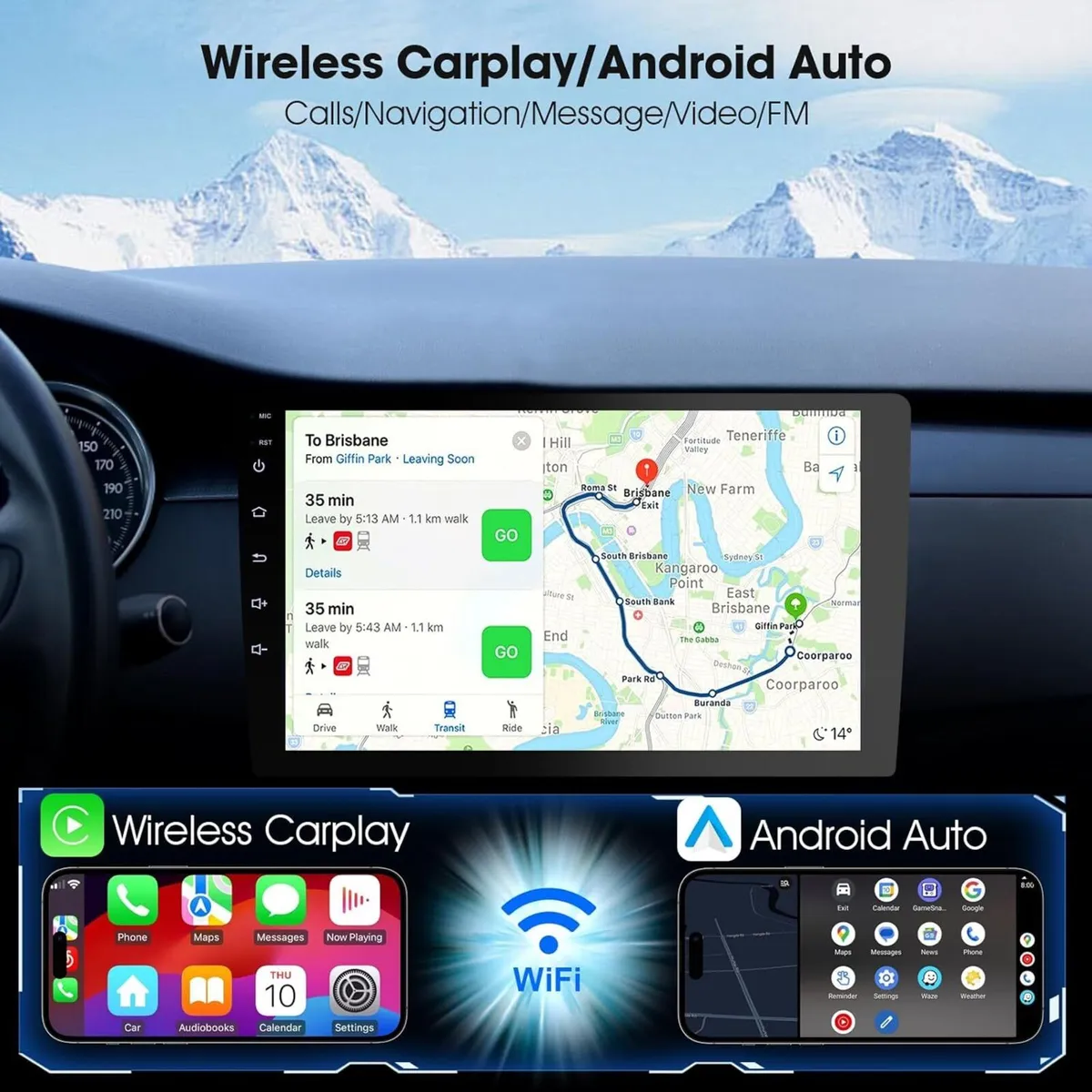 10.1 Inc 2Din for Android 8.1 Car Stereo Radio - Image 4