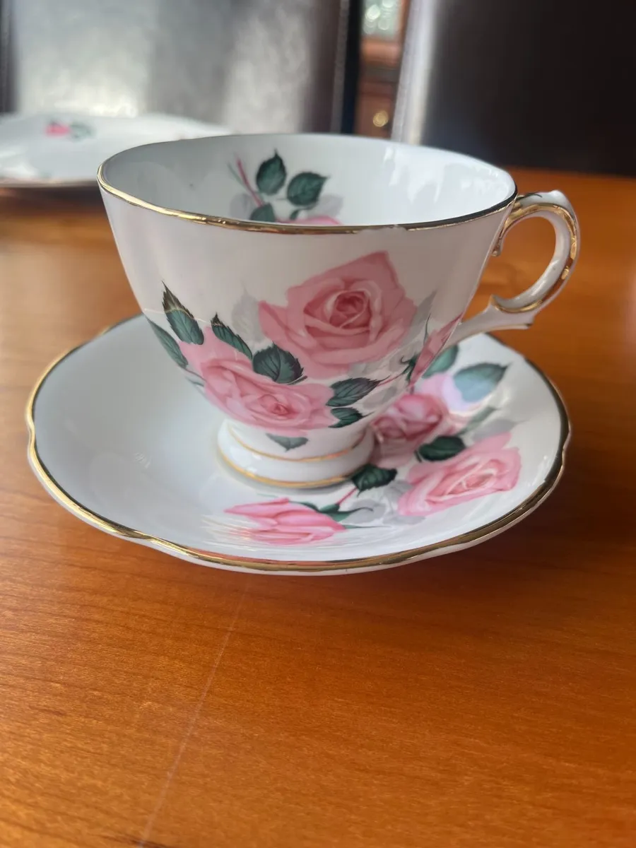 Royal Tara Bone China - Pink Rose Tea Set - Image 3