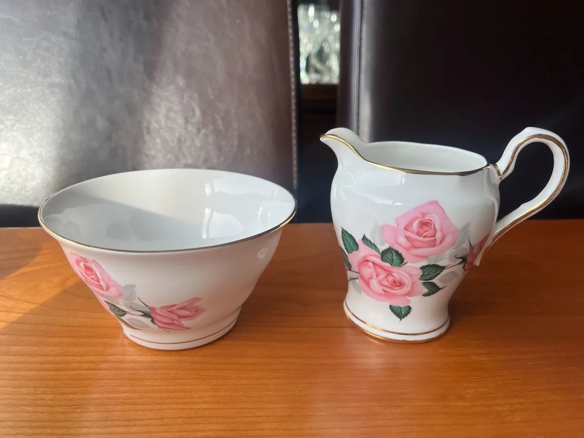 Royal Tara Bone China - Pink Rose Tea Set - Image 2