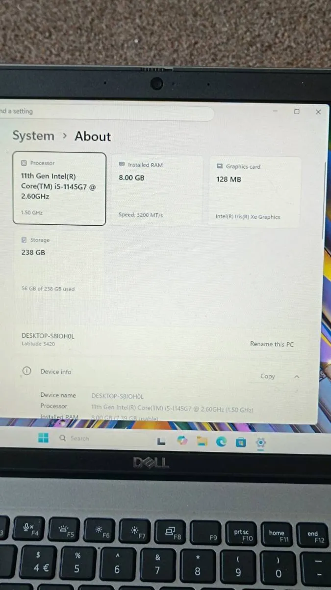 Dell Latitude 5420, i5 1145G7, 8 Gb, 250Gb, Nvme - Image 2