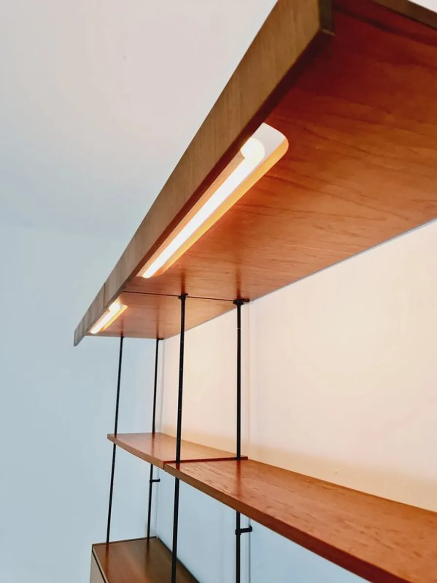 Mid-Century Shelving Unit, Teak, Lighted - Image 4