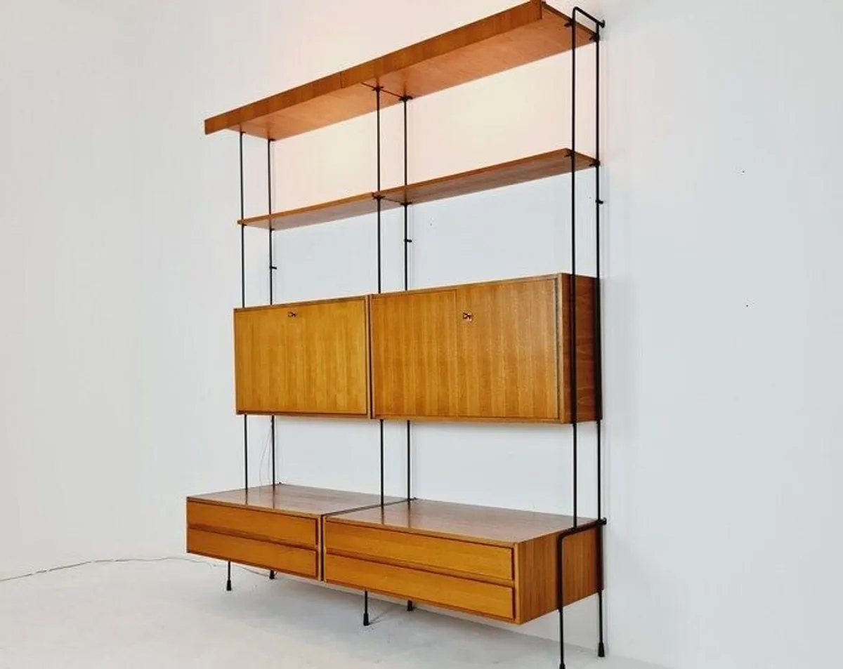 Mid-Century Shelving Unit, Teak, Lighted - Image 1