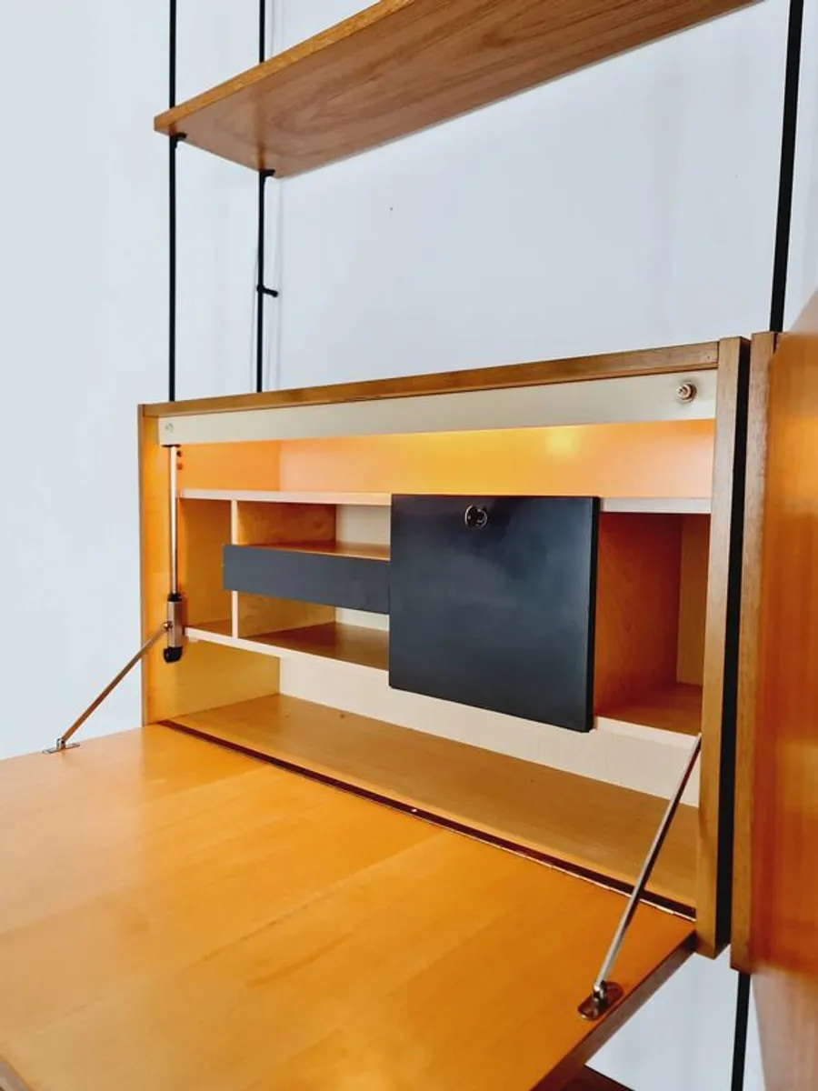 Mid-Century Shelving Unit, Teak, Lighted - Image 3