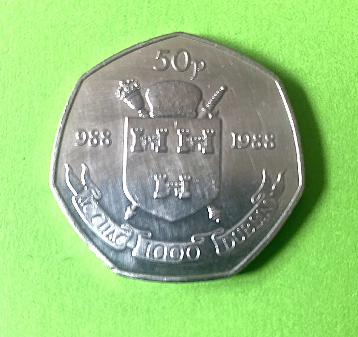 Dublin Millennium 50P Commemorative Coin. 1988 - Image 1