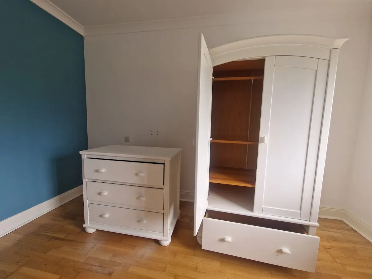 Mamas & Papas White Wardrobe & Drawers - Excellent - Image 2