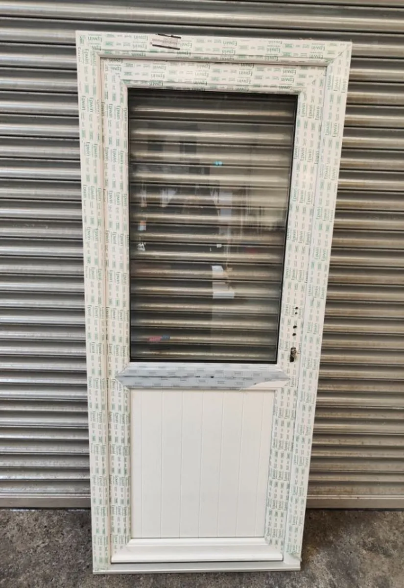 PVC Door White - 870 x 2060mm - Image 1