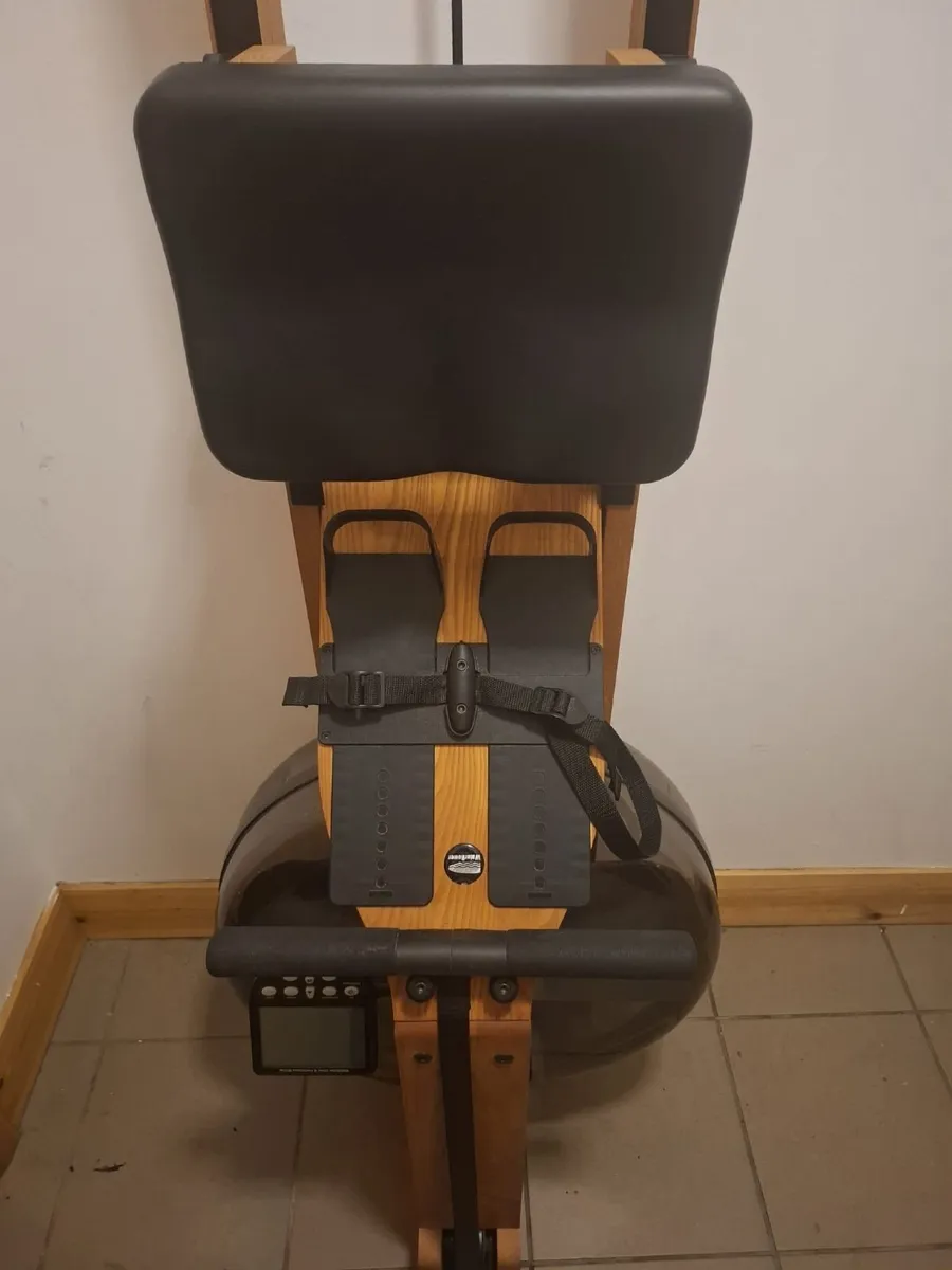 Oak  water rower with stroke and distance computer - Image 2