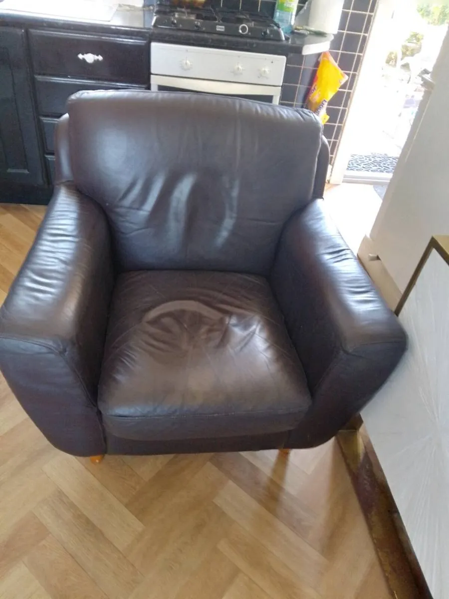 Leather armchair