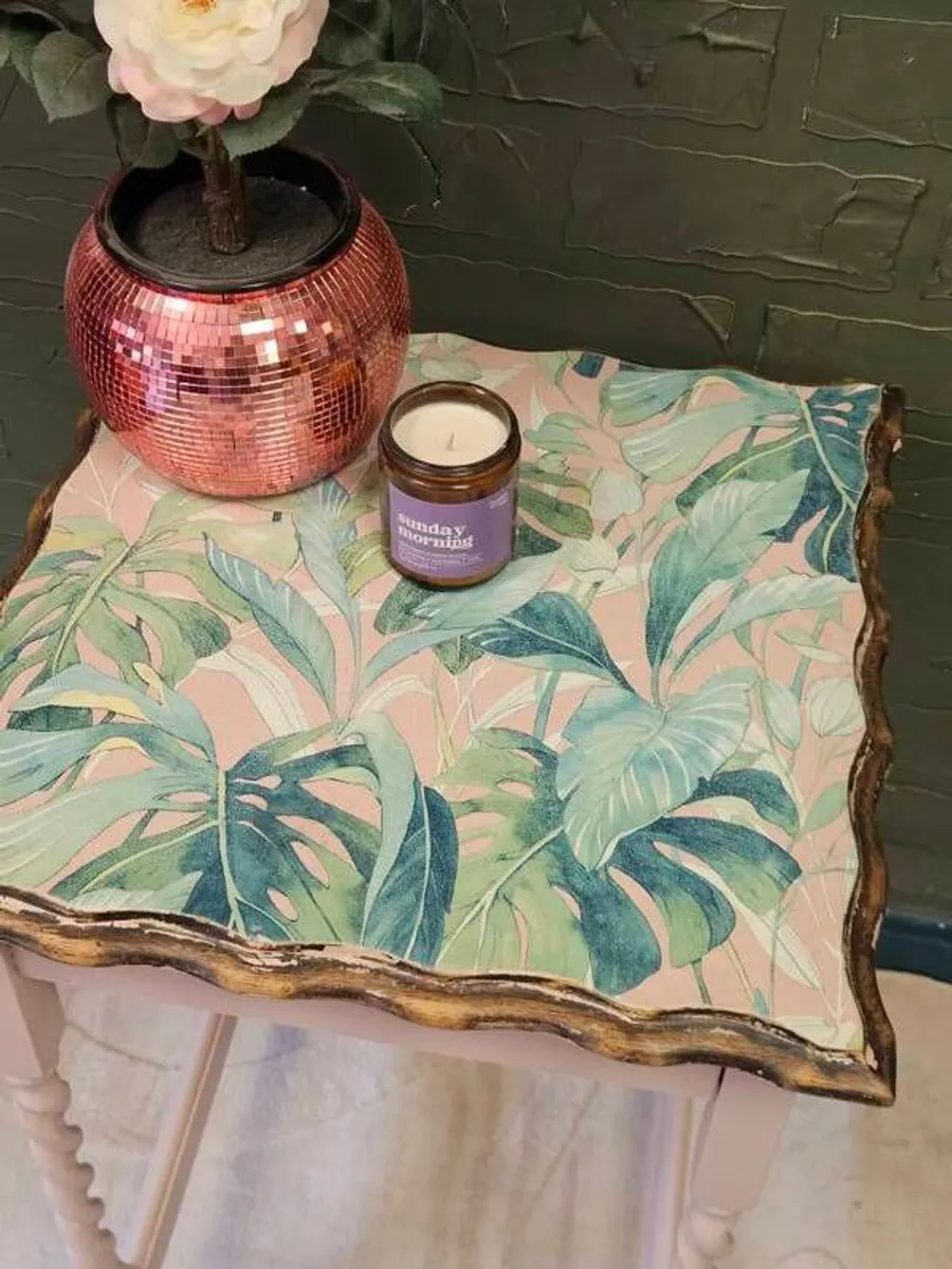 The Pink De Vine - Up-cycled Vintage Side Table - Image 2