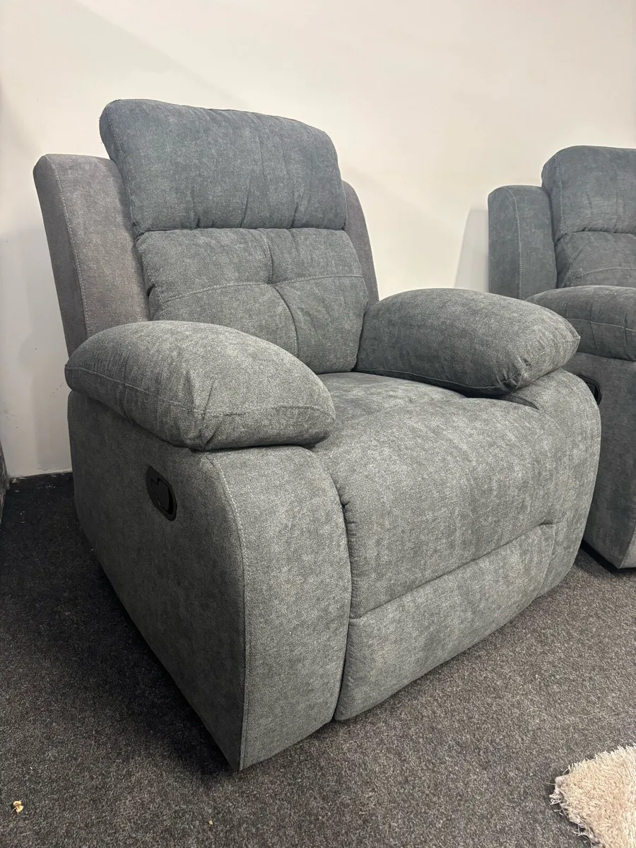New 3+2+1 Grey Fabric Recliner Sofas ON SALE - Image 4