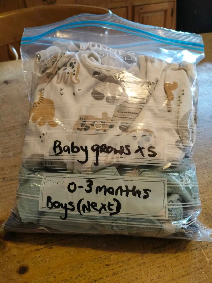 5 boys Next Babygrows, 0/3 months, great condition - Image 2