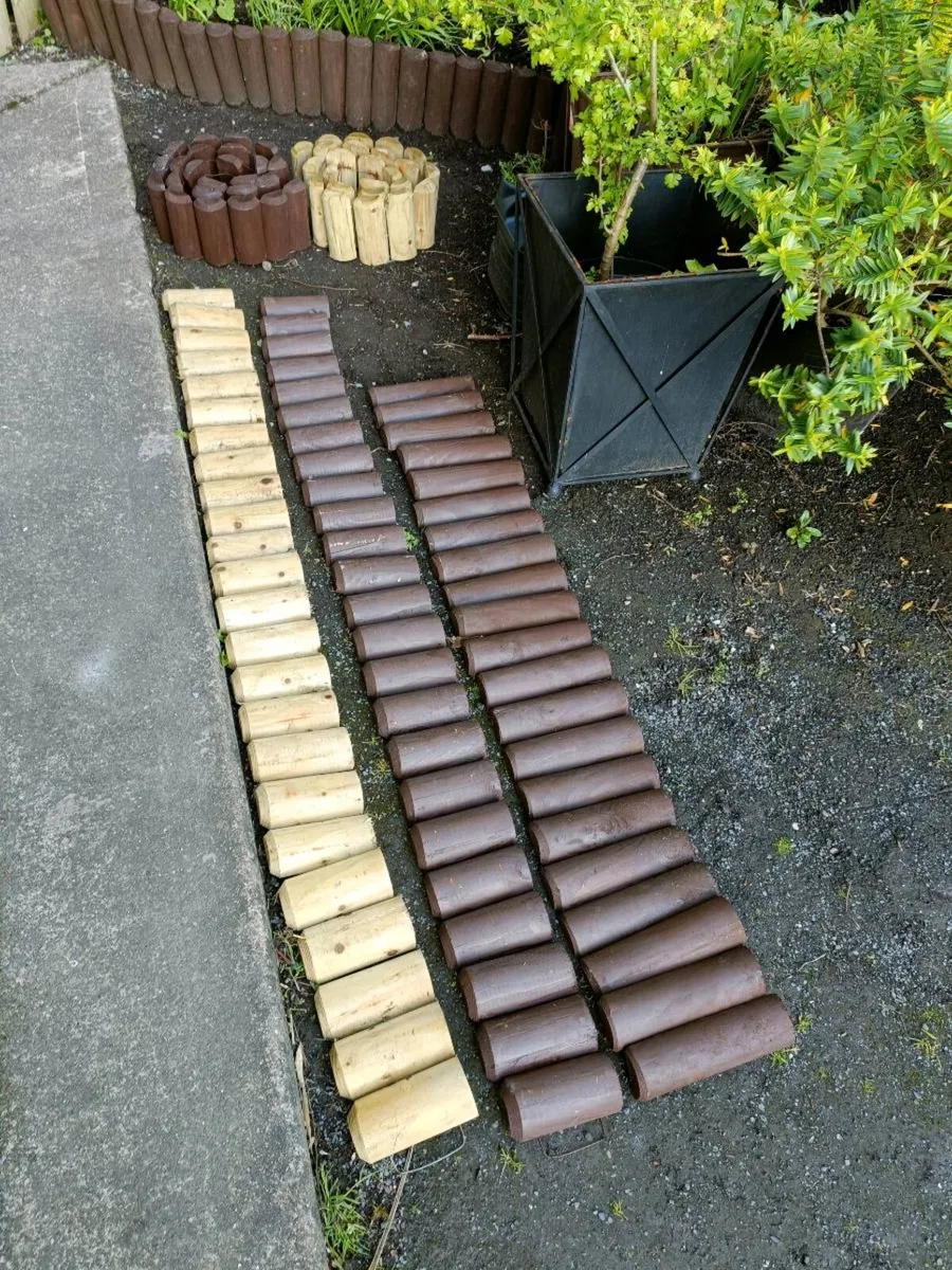 Logroll Edging Unused and Used 34metres Tot. - Image 2