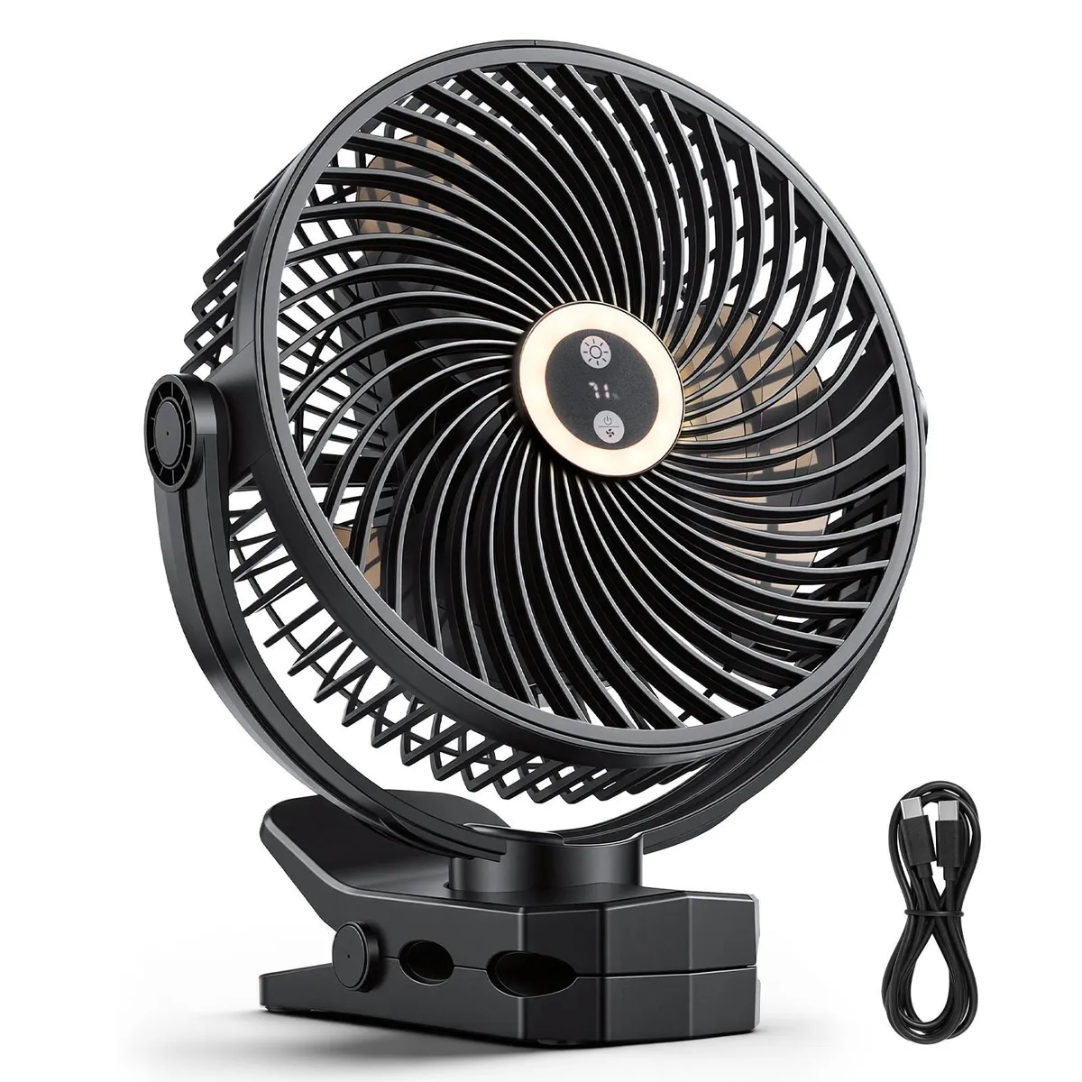 Portable Clip Fan, Rechargeable Clip On Fan - Image 1