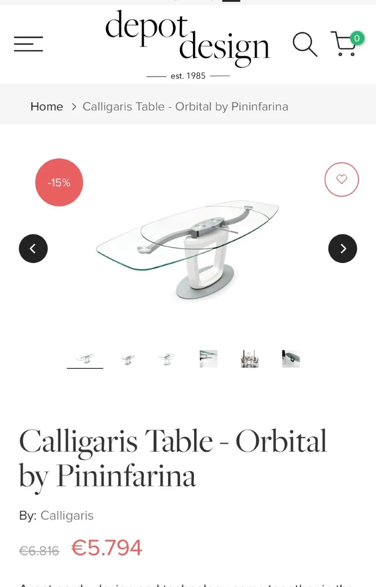 Calligaris Orbital Dining table - Image 2