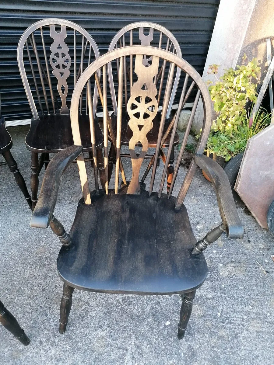Harlequin set of 6 Beach & Elm Wheel Back Kitchen - Image 4