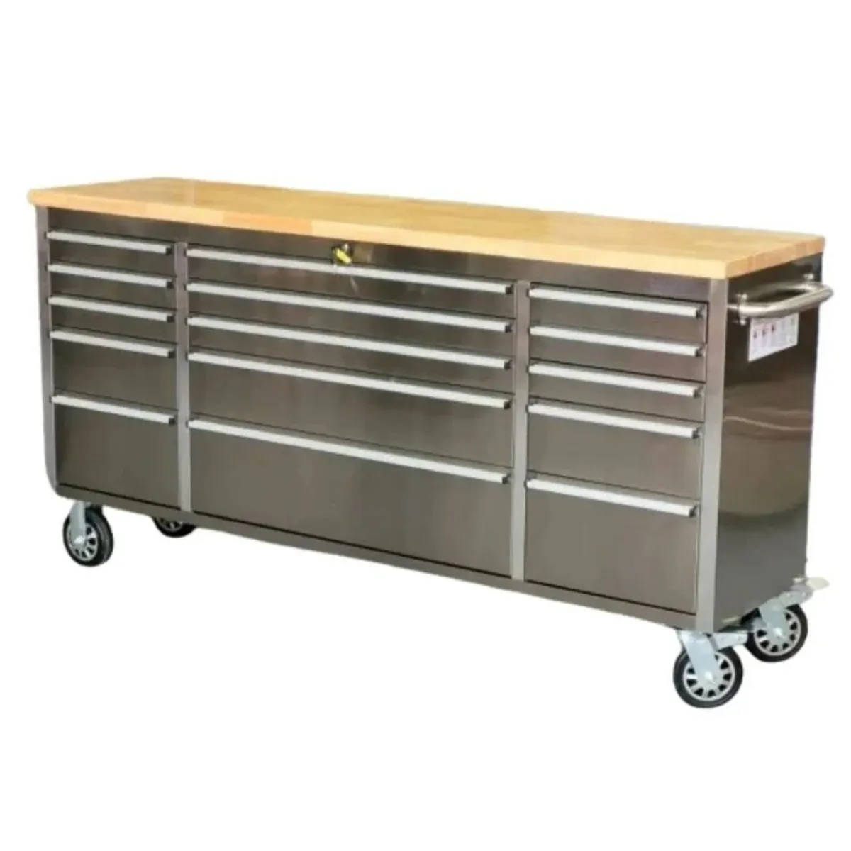 72" Stainless Steel Toolchest Workbench - 15 Drw - Image 1