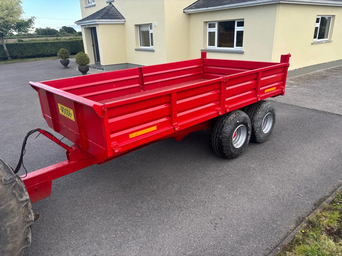 Woods steel tipping trailer 13 x 7 - Image 1