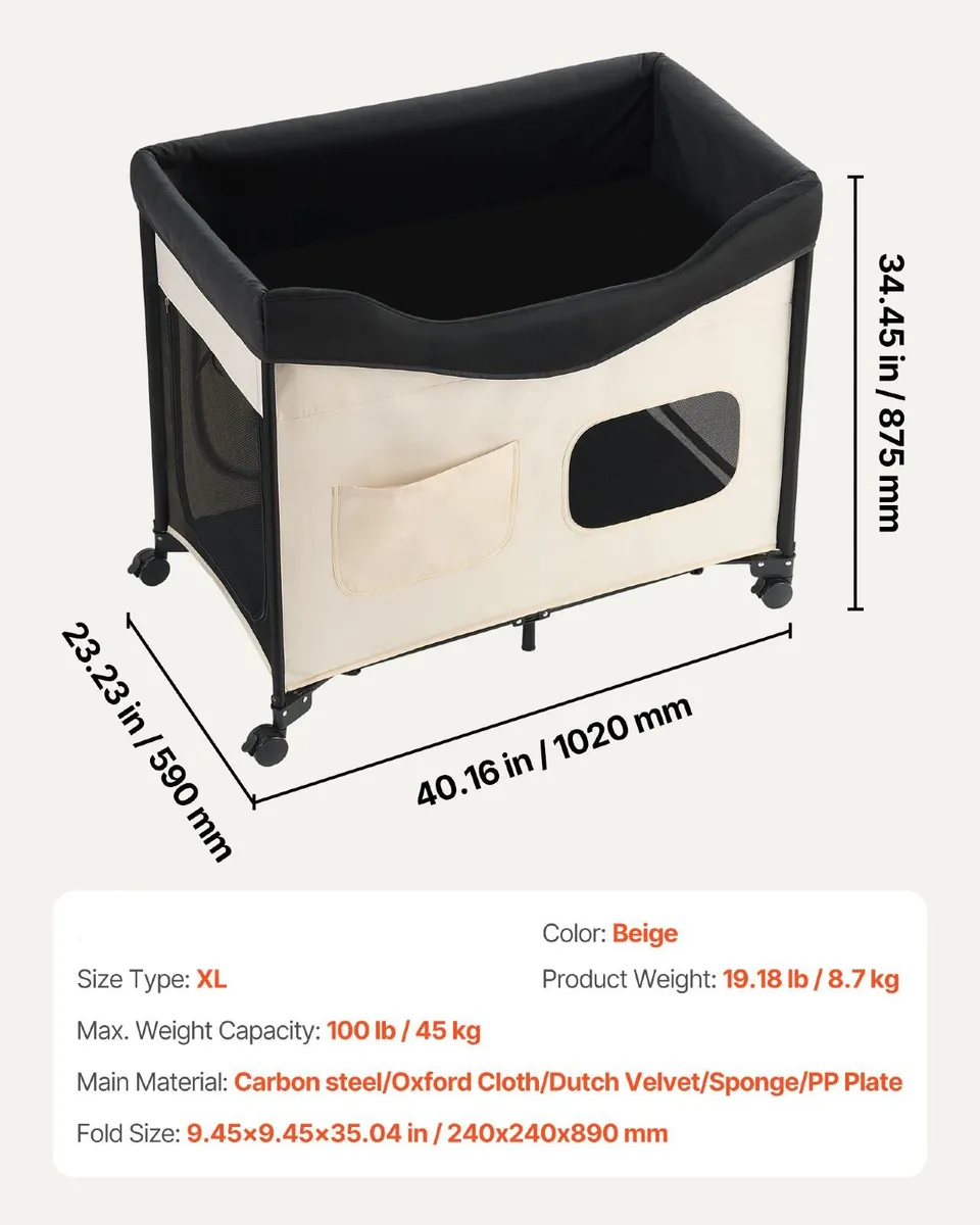 Elevated Lounge Pet Bed, Foldable Bunk Dog Bed - Image 3