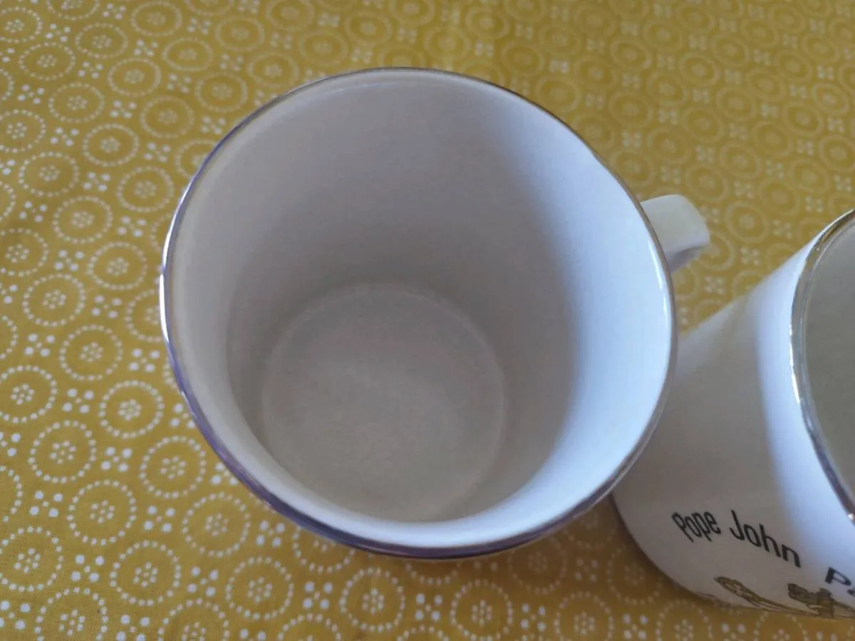 Pair of Vintage Mugs 1979 Pope John Paul Ireland - Image 3