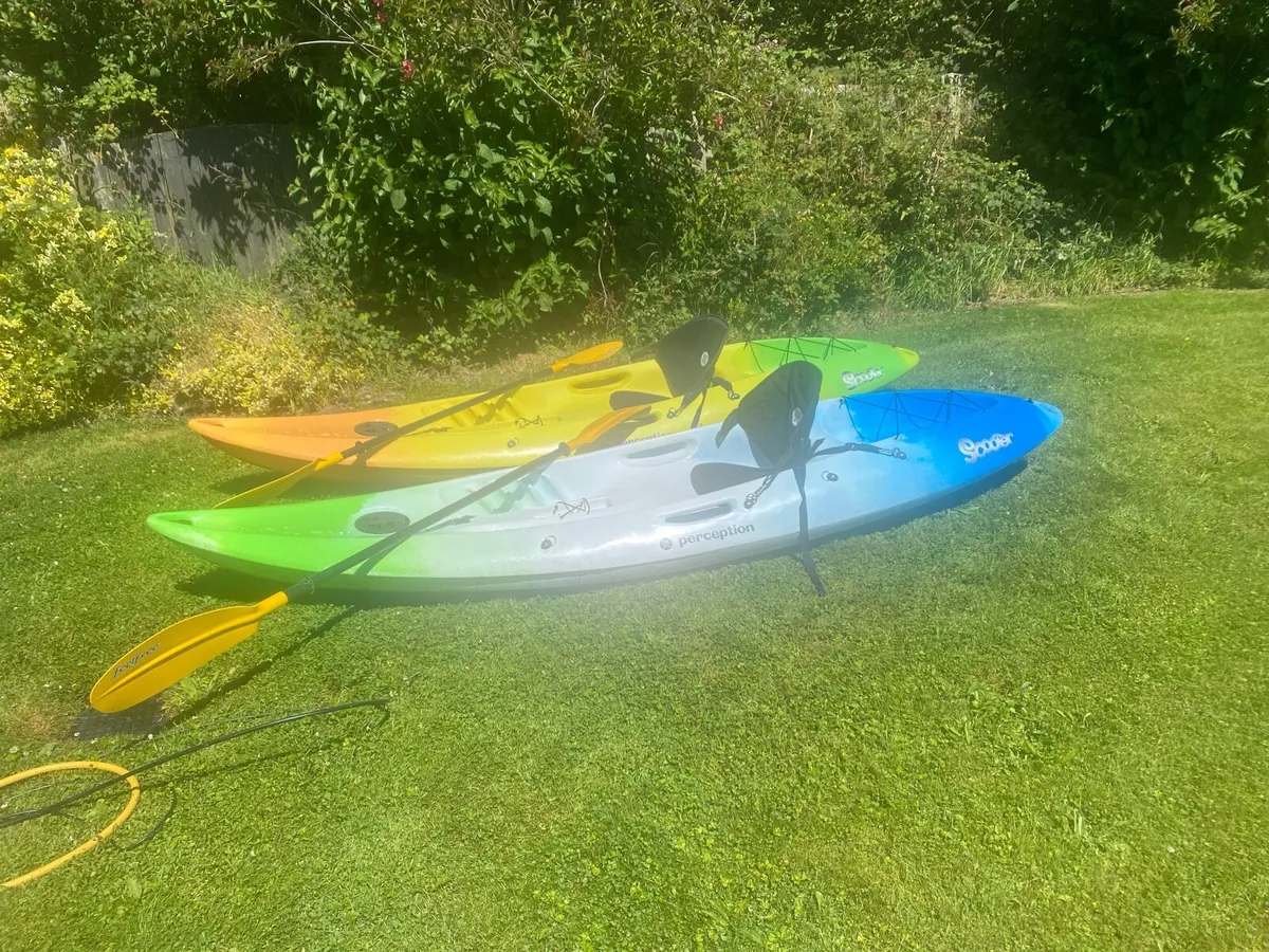 2 x PERCEPTION SCOOTER sit on top kayaks - Image 3
