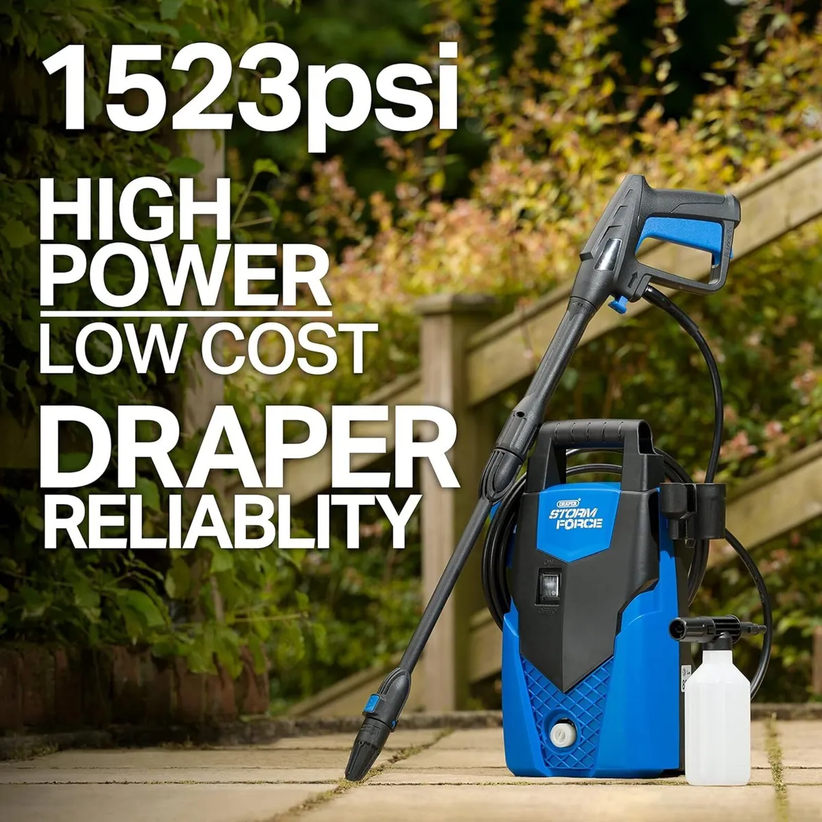 Draper Storm Force Pressure Washer 105bar 1400W - Image 2