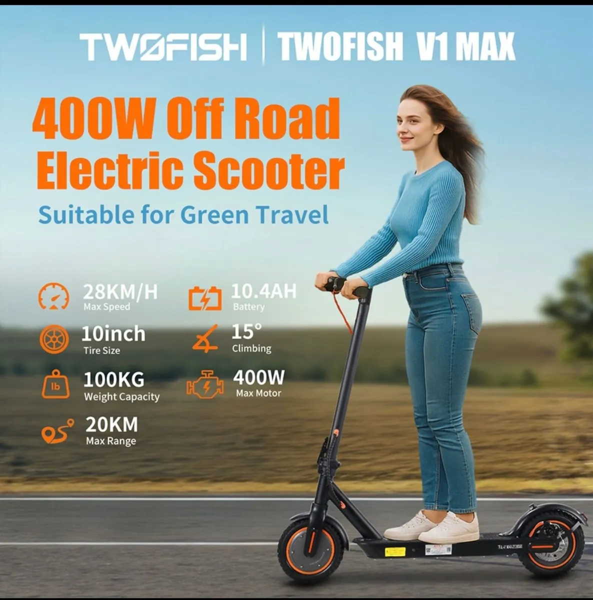 Electric Scooter " TWOFISH V1 MAX " - Image 1