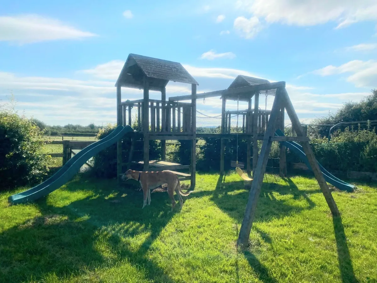 Playhouse slide/swing set - Image 1