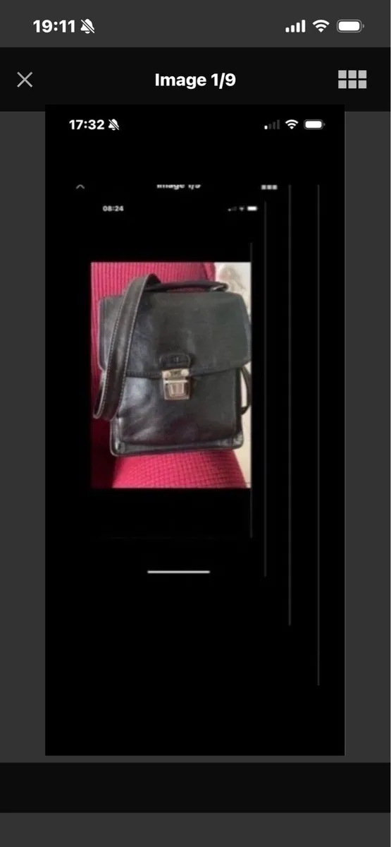 Hexagons Leather Shoulder Bag - Image 1