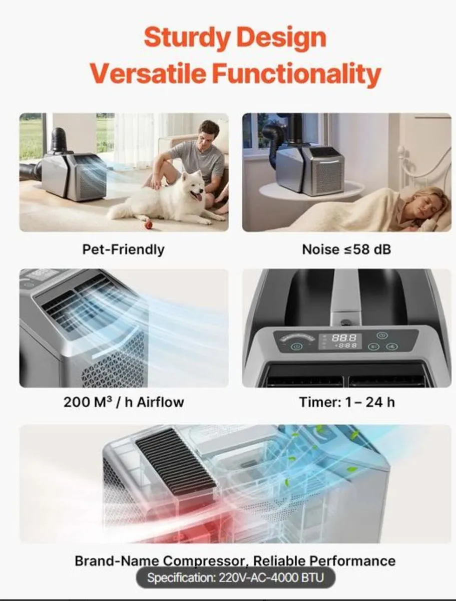 Portable Camping Air Conditioner 4850 BTU, Dual - Image 3