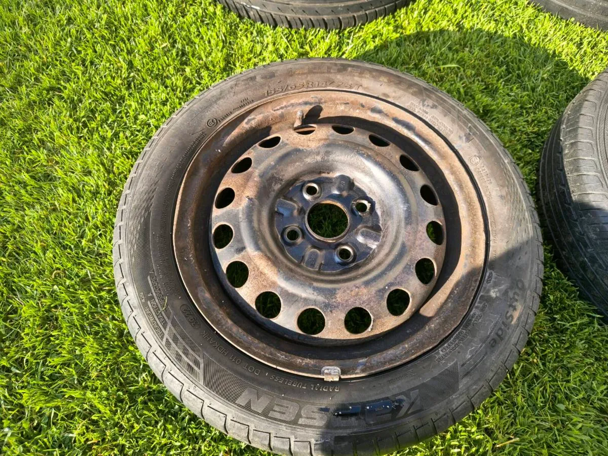 Toyota Aygo Steel Wheels with Tyres. Set of 4–14" - Image 2