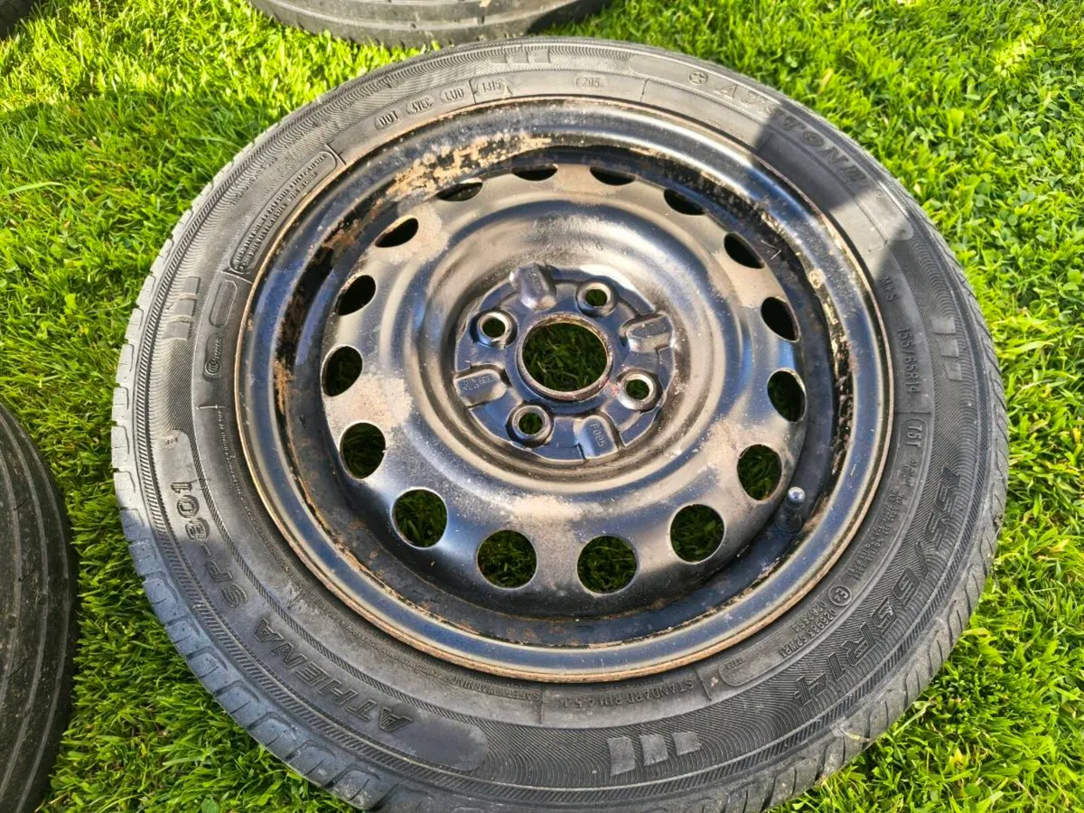 Toyota Aygo Steel Wheels with Tyres. Set of 4–14" - Image 3