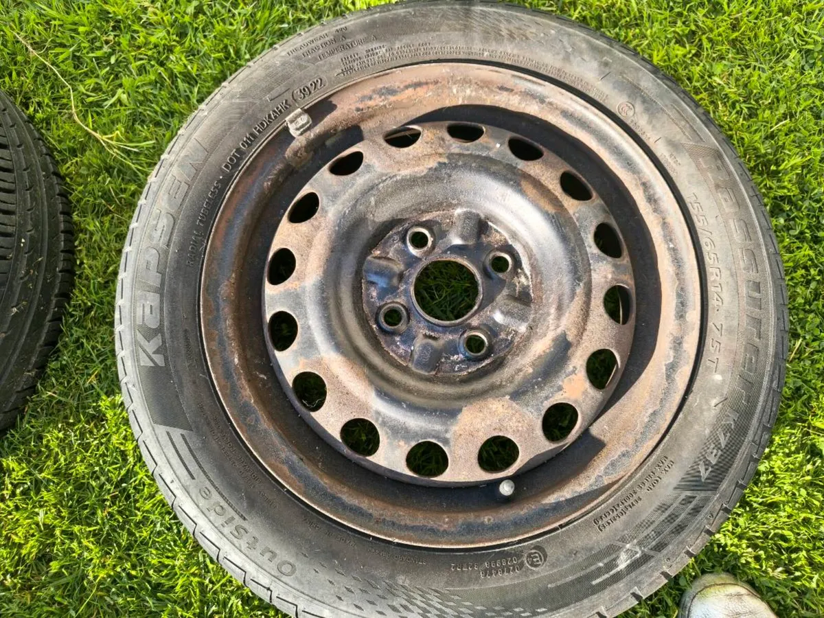 Toyota Aygo Steel Wheels with Tyres. Set of 4–14" - Image 4