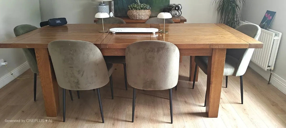 Moss green velvet dining chairs - Image 2