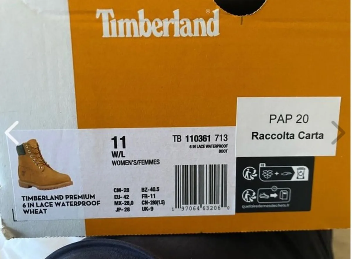 Timberland Wheat Boot Size 9UK BRAND NEW - Image 2