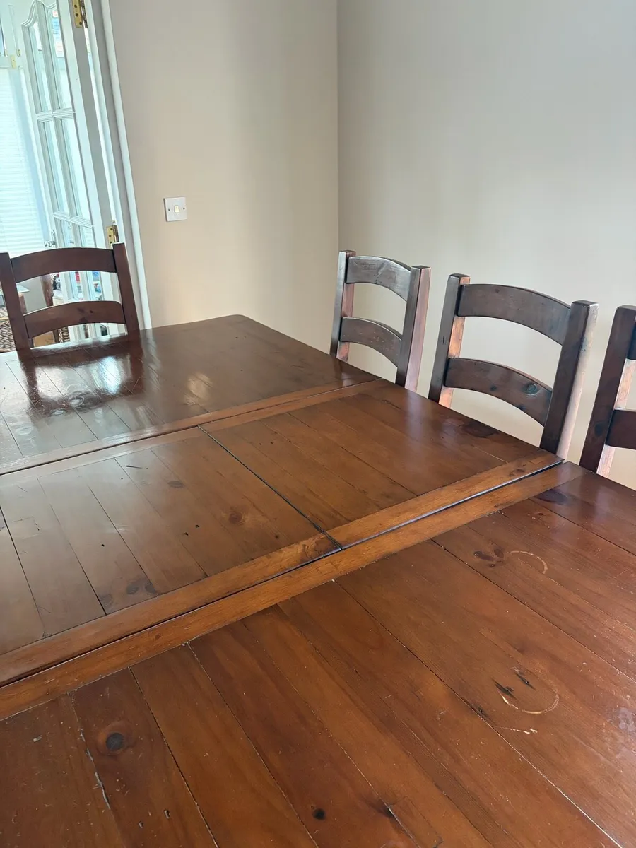 Solid Wooden Dining Table with 8 Chairs - Image 3
