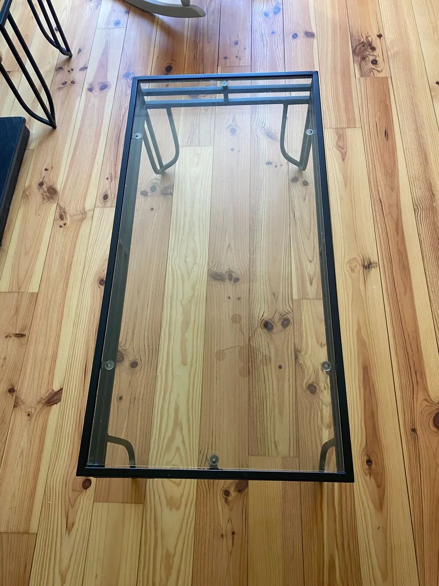 Free black and glass hall & coffee table - Image 1