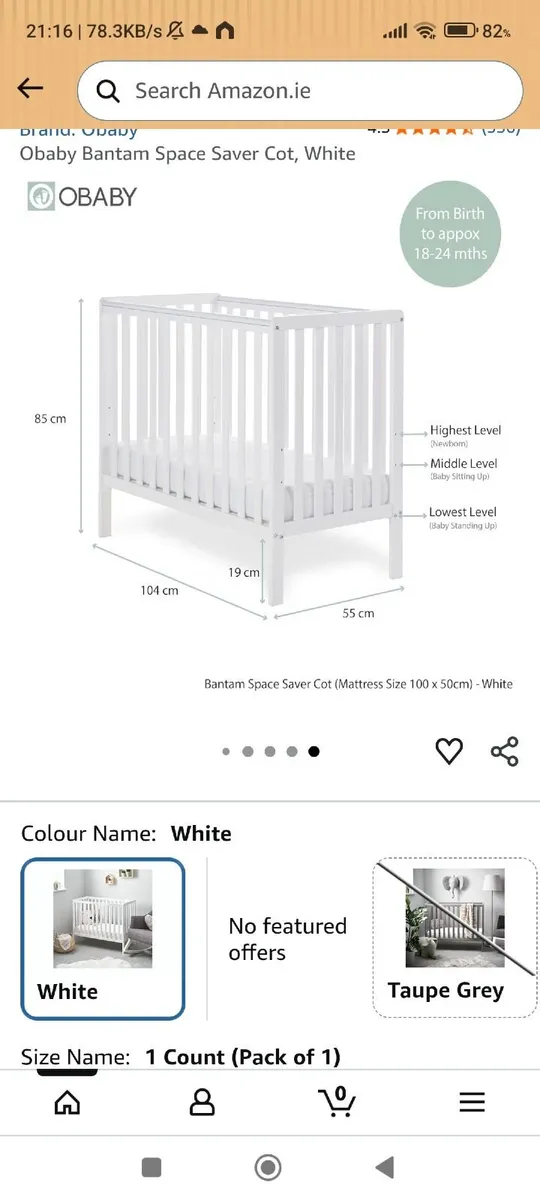 Baby Cot - Image 1