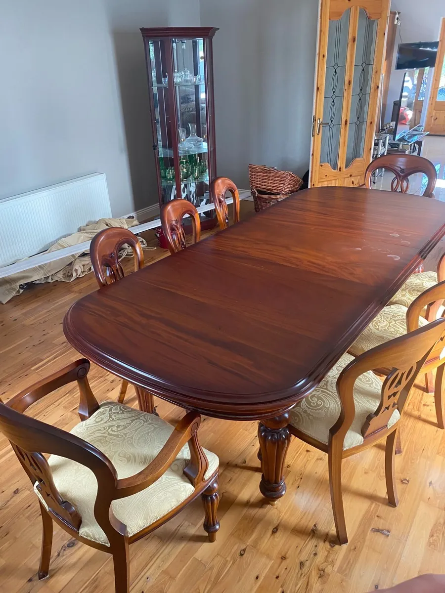 Mahogany Dining Table & 8 Chairs - Image 3