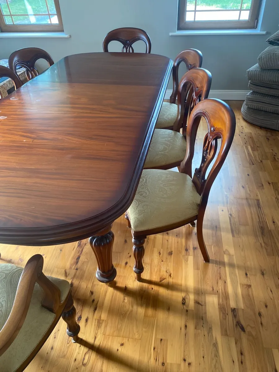 Mahogany Dining Table & 8 Chairs - Image 4