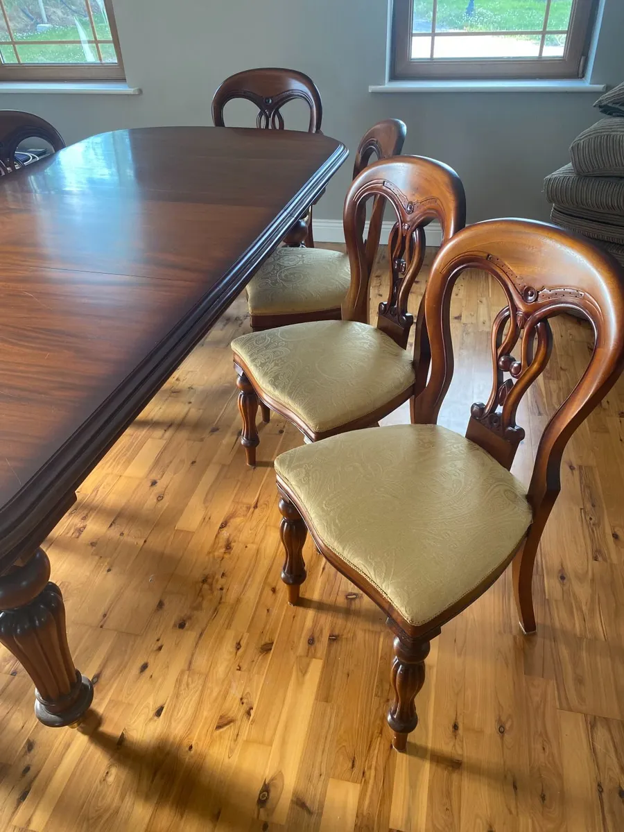 Mahogany Dining Table & 8 Chairs - Image 2
