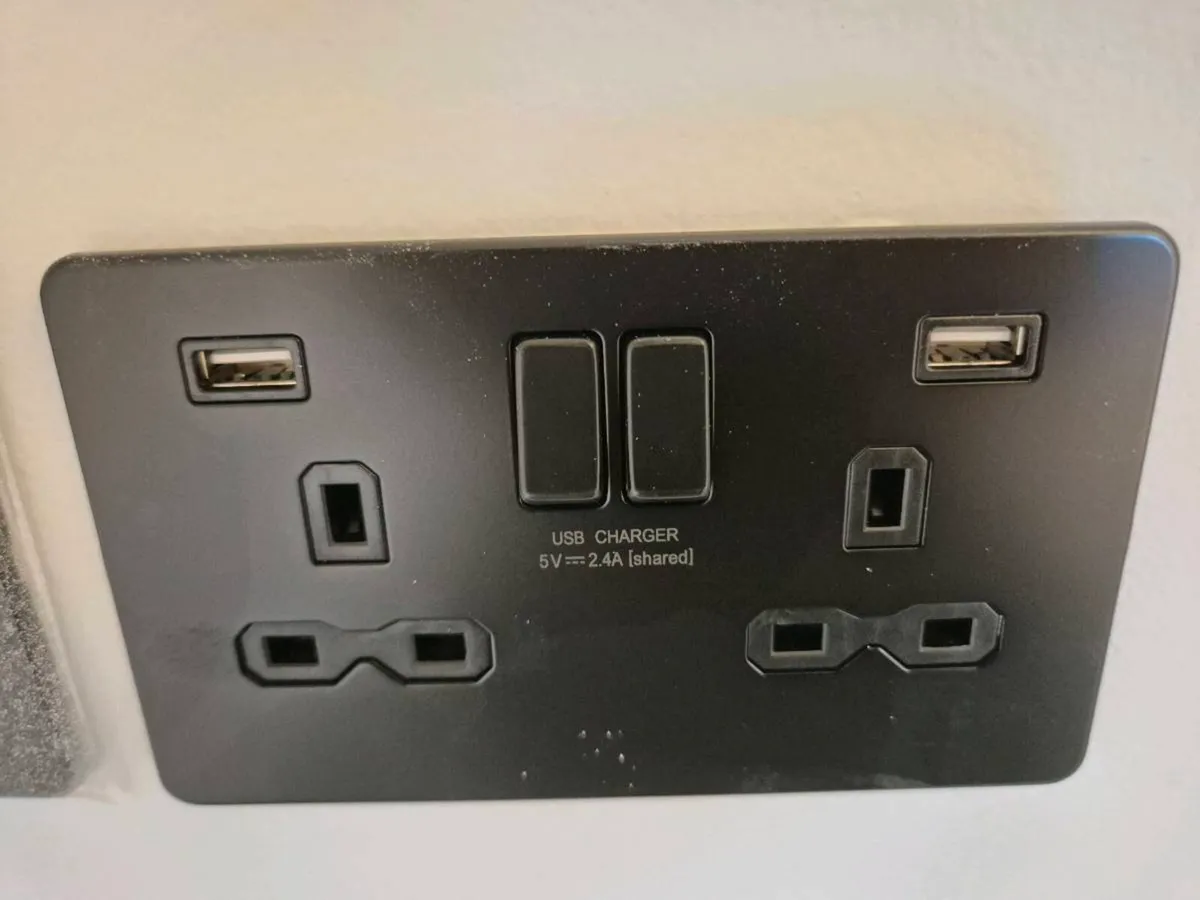 Knightsbridge matt black electrical accessories - Image 1