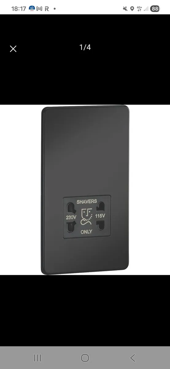 Knightsbridge matt black electrical accessories - Image 2