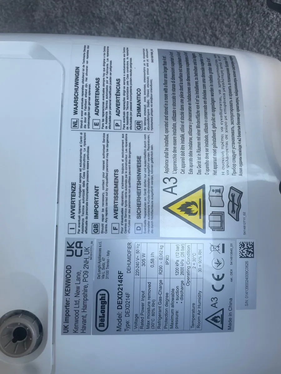 De'Longhi Tasciugo Ariadry Multi Dehumidifier - Image 1