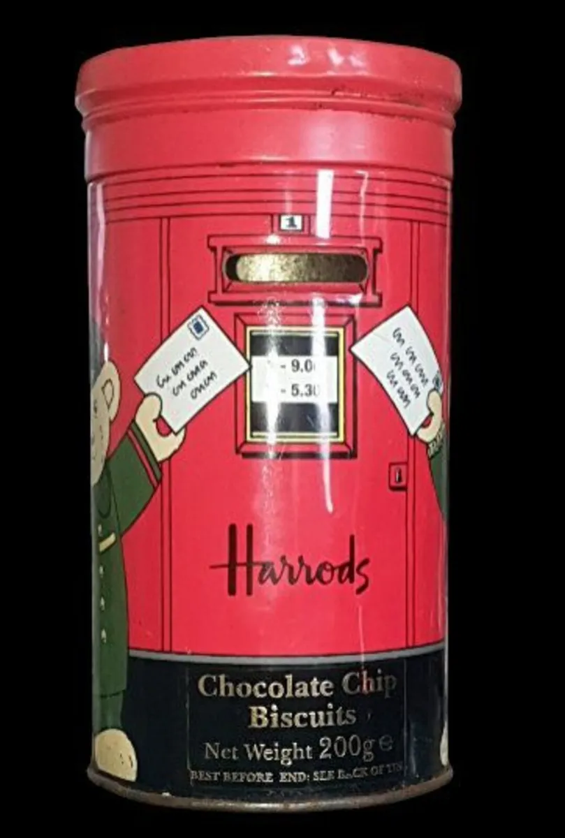 Vintage Harrods Post Box Biscuit Tin/Money Box - Image 4