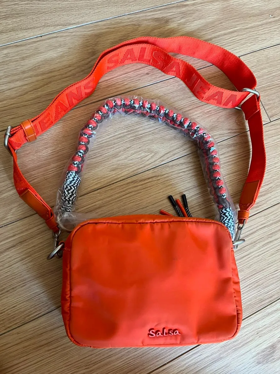 Orange red cross-body/shoulder bag - Image 1