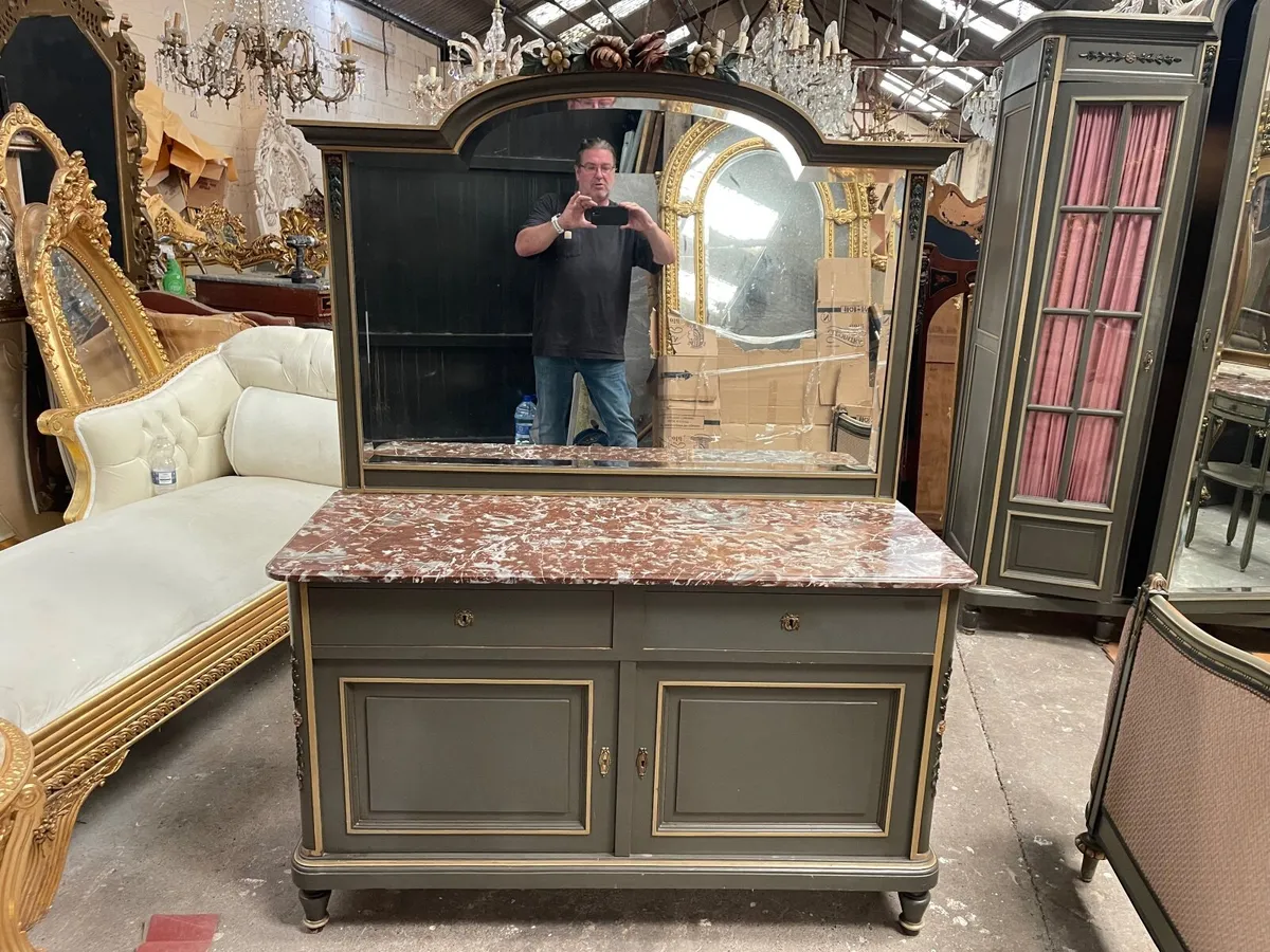 Very nice old French washstand with mirror - Image 4